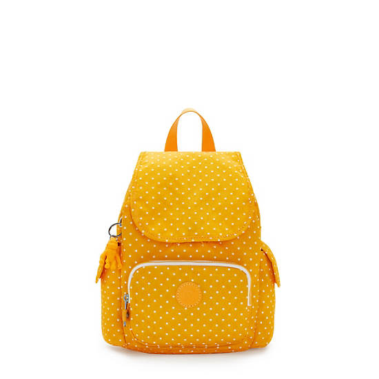 Kipling City Pack Mini Printed Backpack Ryggsekk Gul | NO 1192WN